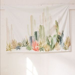 Cactus Watercolor Landscape Tapestry